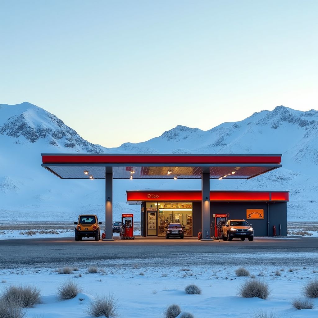 Estación en la Patagonia argentina